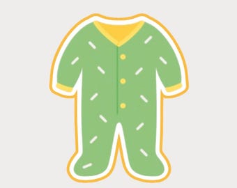 Footie & Pajama Cookie Cutter  : Baby Shower Cookie Cutters Set