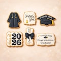 Class of 2026 Graduation Cookie Cutters – Grad Party Cookie Ideas