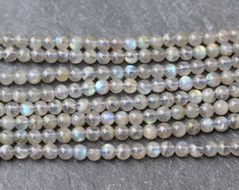 3MM DOVEWHITE FELDSPARE GEMSTONE ROUND 3MM LOOSE BEADS 16/"