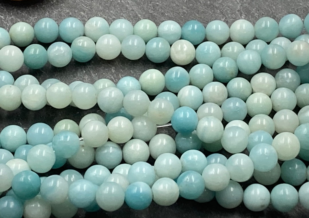 Amazonite Beads, 89mm, Aqua Amazonite, Full or Half Strand, Genuine