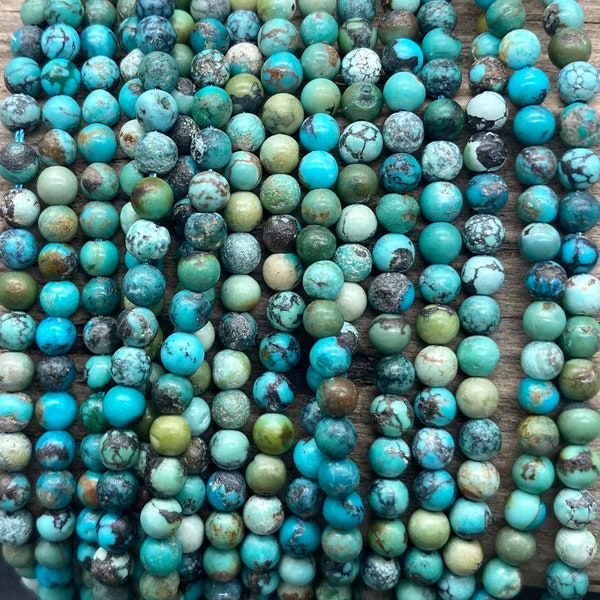 Natural Hubei Turquoise Beads, 3mm, Full Strand or Half Strand, Hubei Turquoise, Blue Beads, Turquoise Beads, Tiny Turquoise Beads