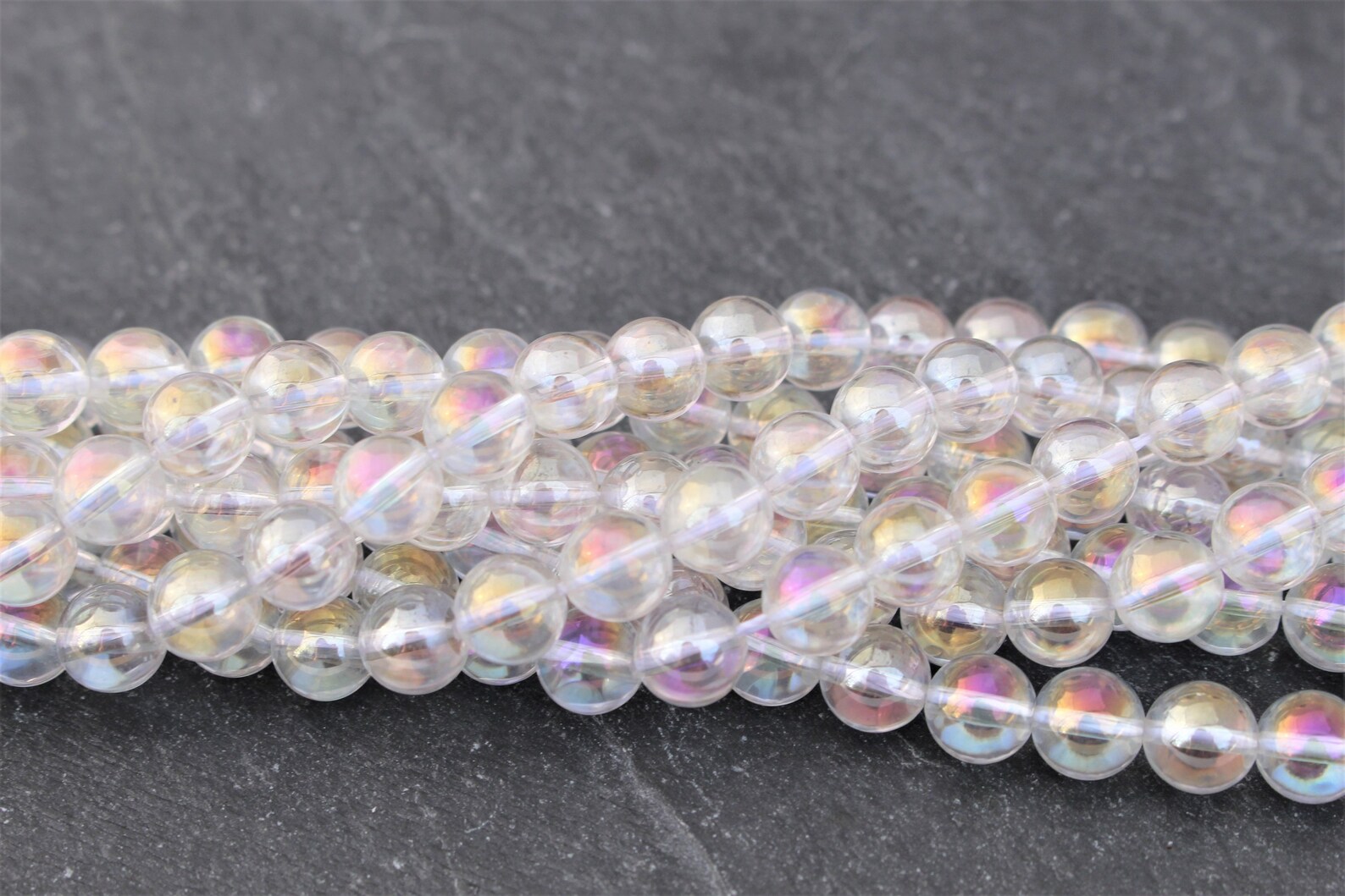 8mm Angel Aura Quartz Beads Full or Half Strand Round Etsy