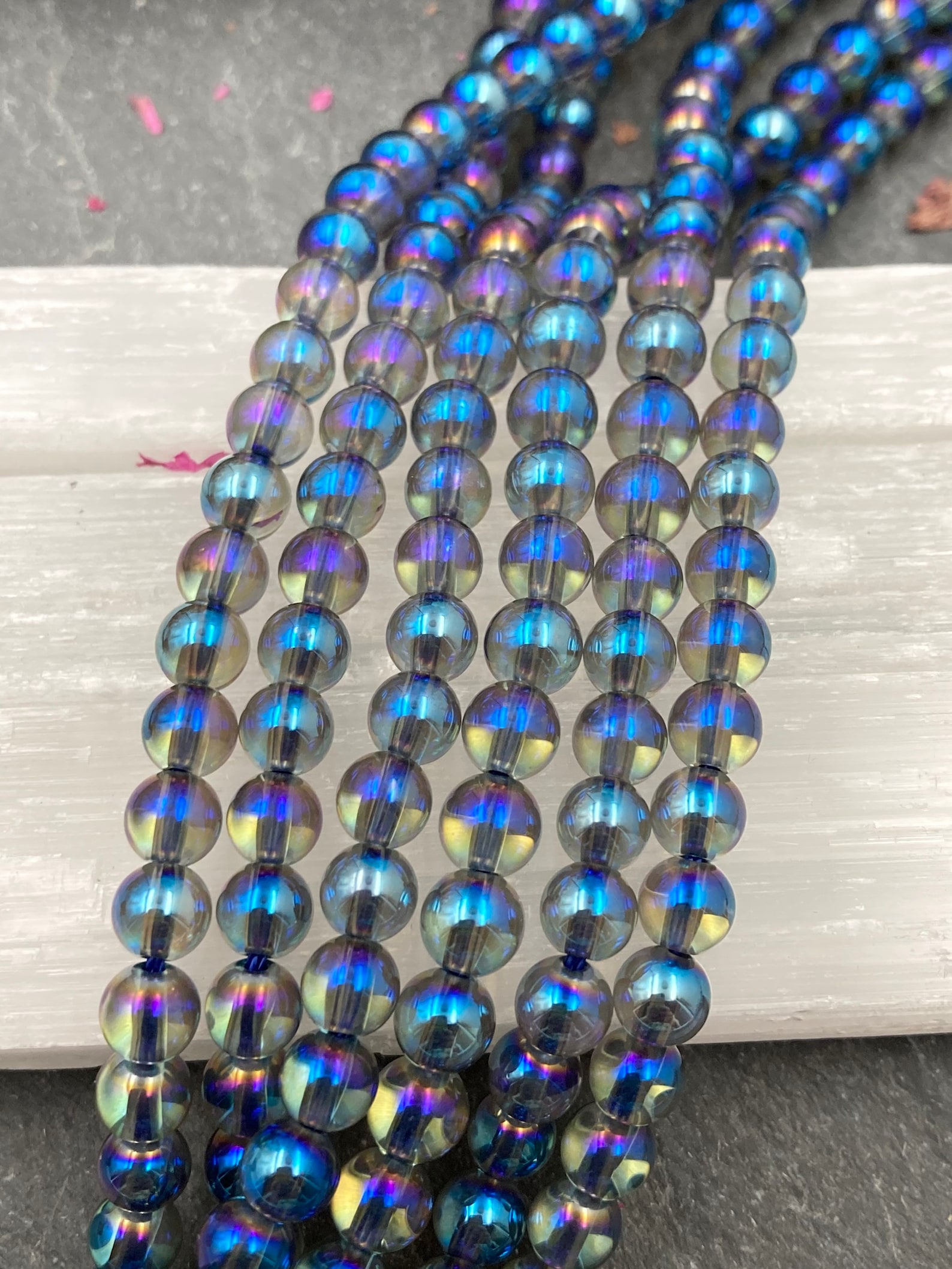 angel aura quartz beads