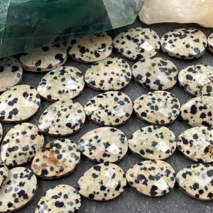 Dalmatian Jasper Drop Beads, 18mm, Faceted, 8 Inch Strand, Natural Beads, Jasper Beads, Teardrop, Dalmatian Jasper, Drop, Beads, Earthy image 4