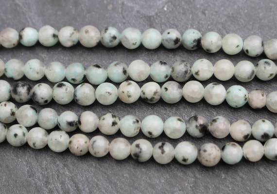 8mm Blue Grey Sesame Jasper Jewelry Making Loose beads Round 15 inch