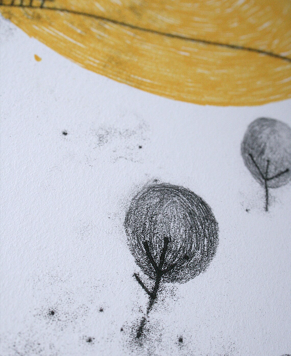 Original Art Print: Trees and the Sun. Spring Illustration - Etsy