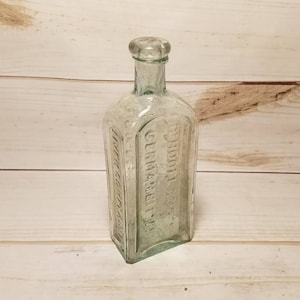 Dr Hooflands German Bitters Bottle CM Jackson, 1800&#39;s Philadelphia Bottle, Pontil Bottle, Heavy Whittle, Hammered Glass, Unique Bottle