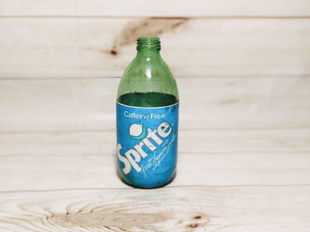 Retro Sprite Soda Flasche mit Label, Retro Diner Dekor, alte Soda