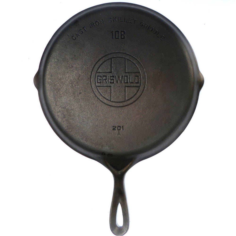 Griswold Cast Iron Skillet Griddle No.108 Cast Iron Cookware Etsy