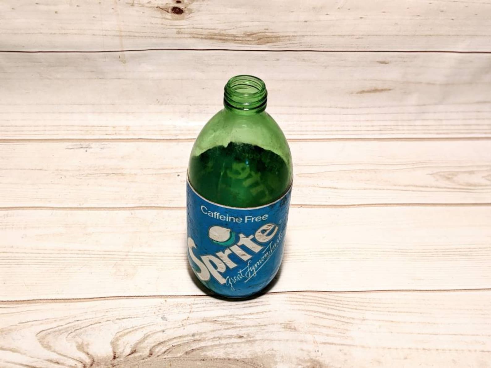 Retro Sprite Soda Flasche mit Label, Retro Diner Dekor, alte Soda