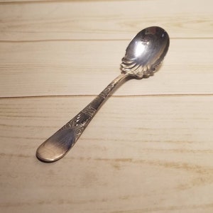 James W Tufts Victorian Silverplate Berry Spoon, Silver Plated Flatware, Unique Spoon Gift, 1800's Antique Spoon, Decorative Spoons image 4