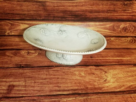 Gray And White Bowl Chic Entryway Bowl Rustic Winter Etsy
