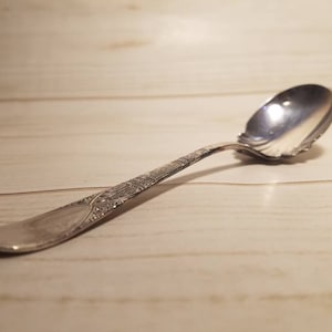 James W Tufts Victorian Silverplate Berry Spoon, Silver Plated Flatware, Unique Spoon Gift, 1800's Antique Spoon, Decorative Spoons image 5