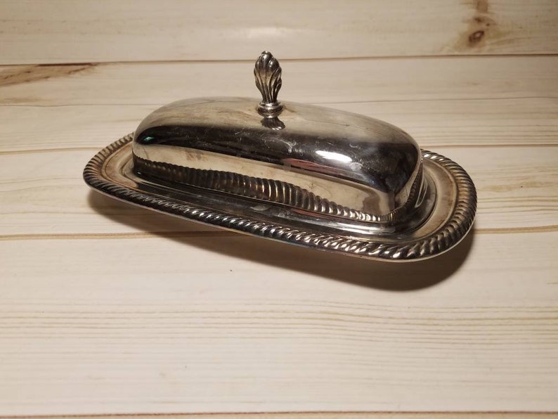 International Silver Butter Dish With Lid Castleton Etsy