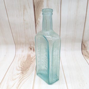 Dr Pierces Golden Discovery Quack Medicine Bottles - Old Aqua Glass Bottle