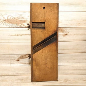 Wood Slaw Cutter, Primitive Wood Kitchen Tools, Slaw Board Cabbage Slicer, Rustic Wood Decor, Old Kitchen Utensil, Rustic Thanksgiving Decor
