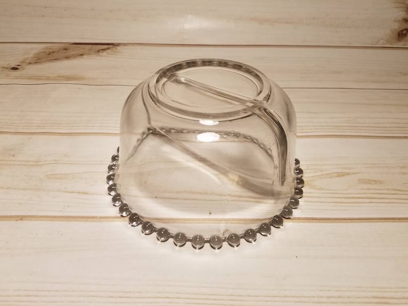 Glass Anniversary Gift for Him Imperial Glass Beaded Glass Bowl Candlewick Glassware Retro Divided Glass Dish Houswarming Gifts Cooking