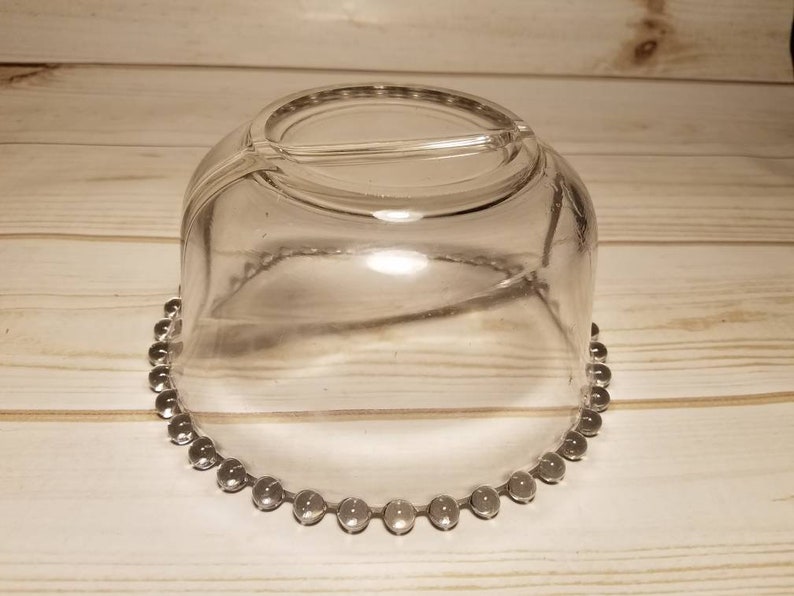 Glass Anniversary Gift for Him Imperial Glass Beaded Glass Bowl Candlewick Glassware Retro Divided Glass Dish Houswarming Gifts Cooking