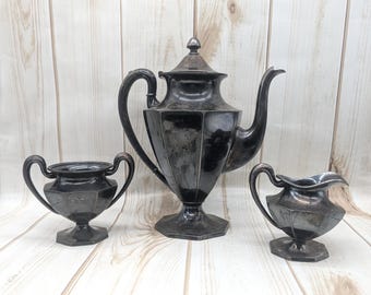 Antique Superior Silver Tea Set - Silverplate Hollowware Set Pattern 7009