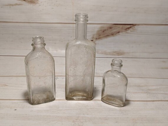 1930年代の透明ガラス瓶：素朴な農家風装飾 - Etsy 日本