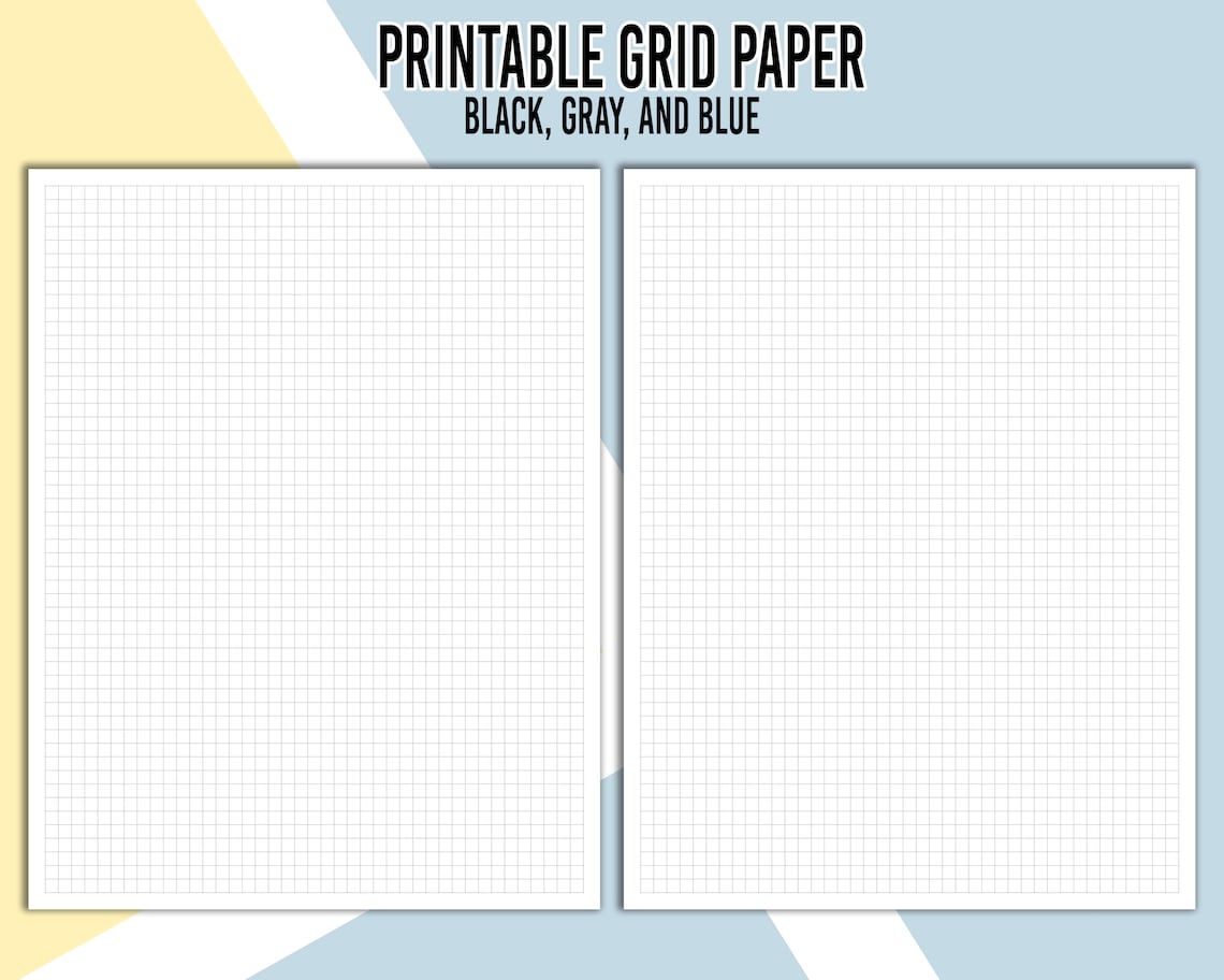 Printable Grid Page Digital Download Filler Paper Printable PDF Download Grid Planner Grid ...