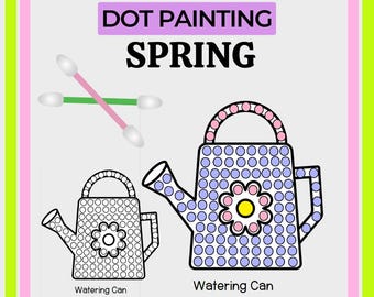 細かい運動能力を鍛える綿棒を使ったドット絵 | 春のテーマ