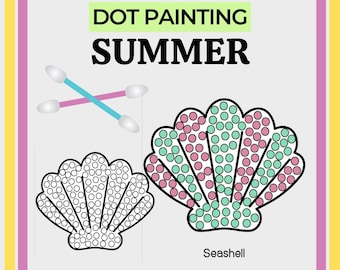Fine Motor Dot Q-Tip Painting | Summer Themed