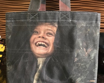 Bolsa de abarrotes reutilizable / Heavy Duty Canvas / Eco Friendly / Recycled Banners