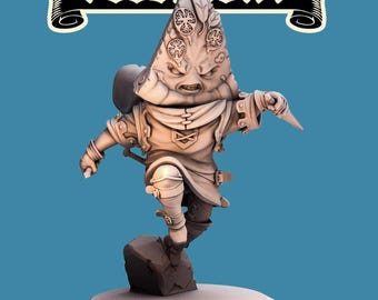 Pizza Assassin Food Fight 32mm 75mm Tabletop RPG Miniature 3D Printed Resin