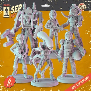 Sci-Fi Alien Creature 34mm Tabletop RPG Miniatures 3D Printed Resin V2