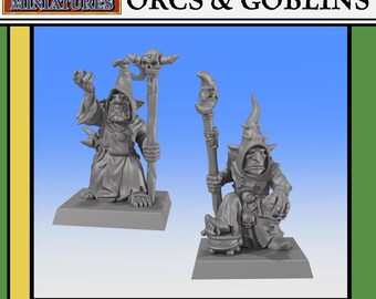 Cave Goblin Shaman  32mm Tabletop RPG 3D Printed Resin Unpainted