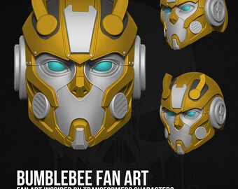 Disguised Robots Yellow bug guy  1:12 Scale 3D Printed Resin Unpainted 6 Inch