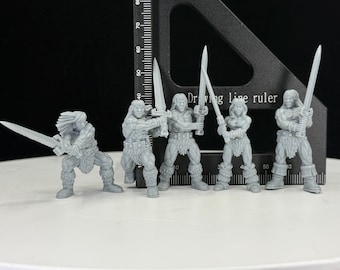 Fantasy Quest Barbarians Miniatures 32mm Tabletop RPG 3D Printed Resin Unpainted
