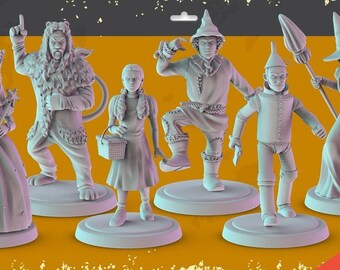 Wizard of Oz Classic Characters 34mm Tabletop RPG Miniatures 3D Printed Resin V2