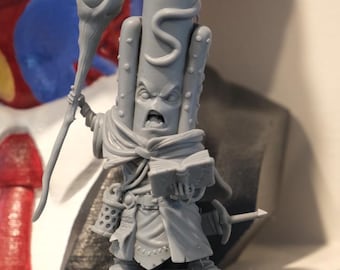 Hot Dog Necromancer Food Fight 32mm 75mm Tabletop RPG Miniature 3D Printed Resin