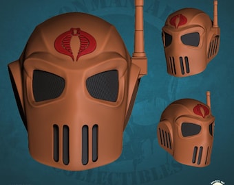 Worms GI Joe Head  1:12 Scale 3D Printed Resin Unpainted 6 Inch