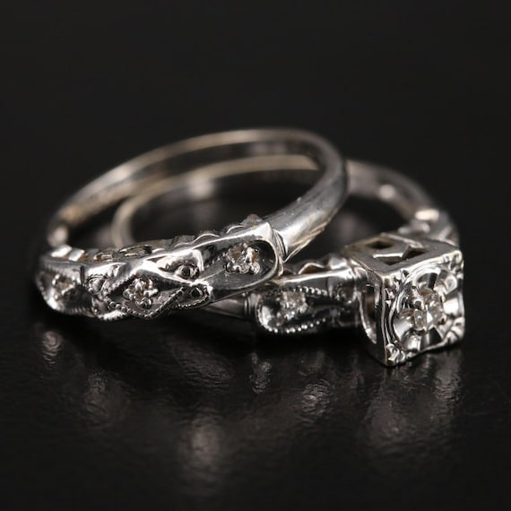 Antique bridal set rings clearance