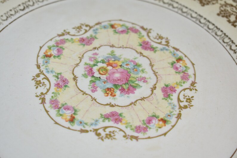 Vintage Limoges Plates Made in USA 22K Gold Dinner Plates 22k Warranted Gold 3335
