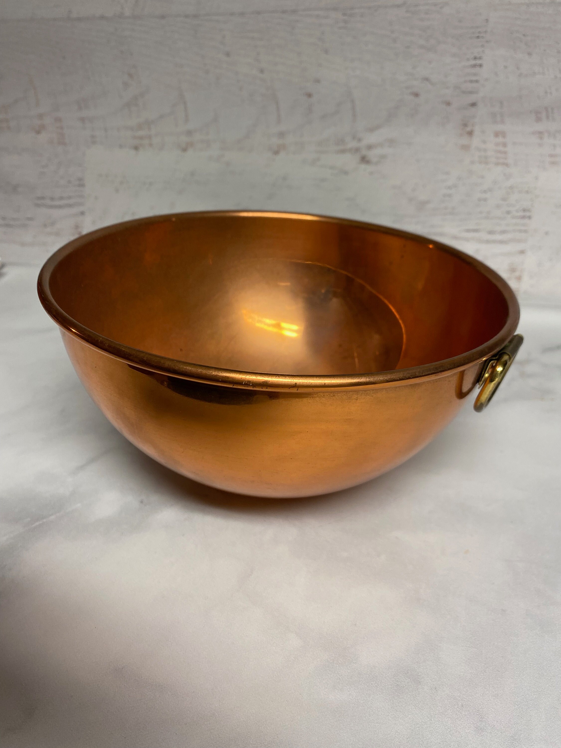 置物 Vintage Copper Bowl with 24K Gold Lining Vintage Copper Bowl (4034) - Etsy