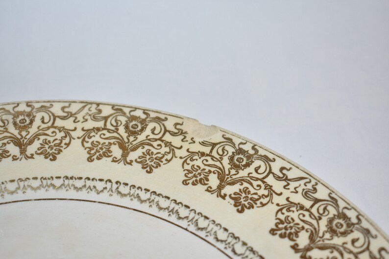 Vintage Limoges Plates Made in USA 22K Gold Dinner Plates 22k Warranted Gold 3335