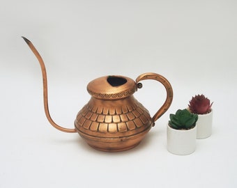 Vintage Watering Can Copper 60s 70s Vintage Succulent Bonsai Plants Small Indoor Mid Century Modern German