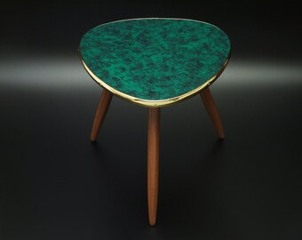 * 50s Kidney tableflower stoolflower bench with brass feet *