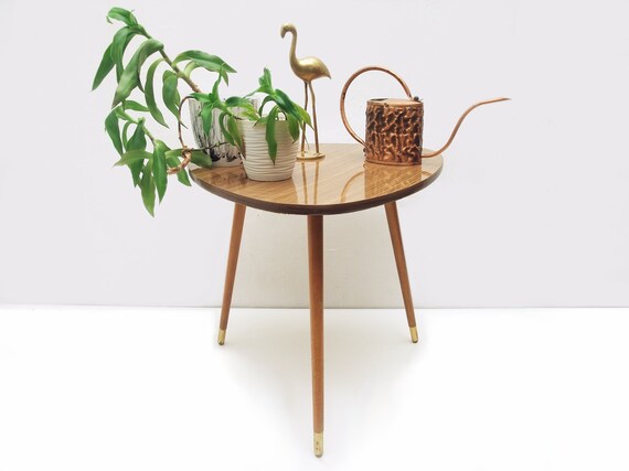 Hairpin legs Mosaic Table Mid-century Plant stand Flower coffee table Nightstand 60s string era regency Nierentisch Tripod Beistelltisch