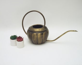 Vintage Brass Watering Can Vintage Succulent Bonsai Plants Indoor Watering Can Brass 70s Mid Century Modern German