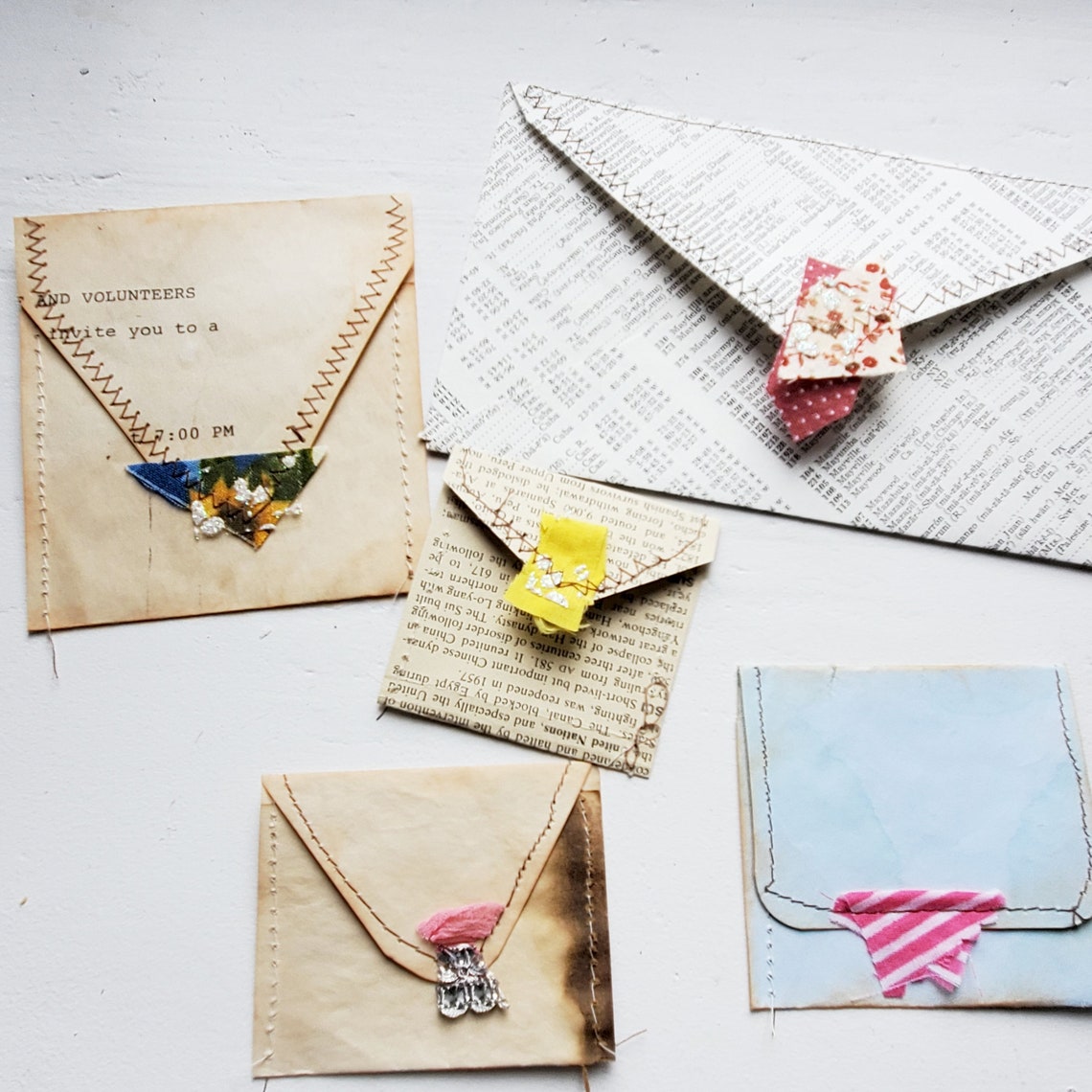 Sewn ENVELOPES 13 Junk Journals POCKETS Journal Etsy