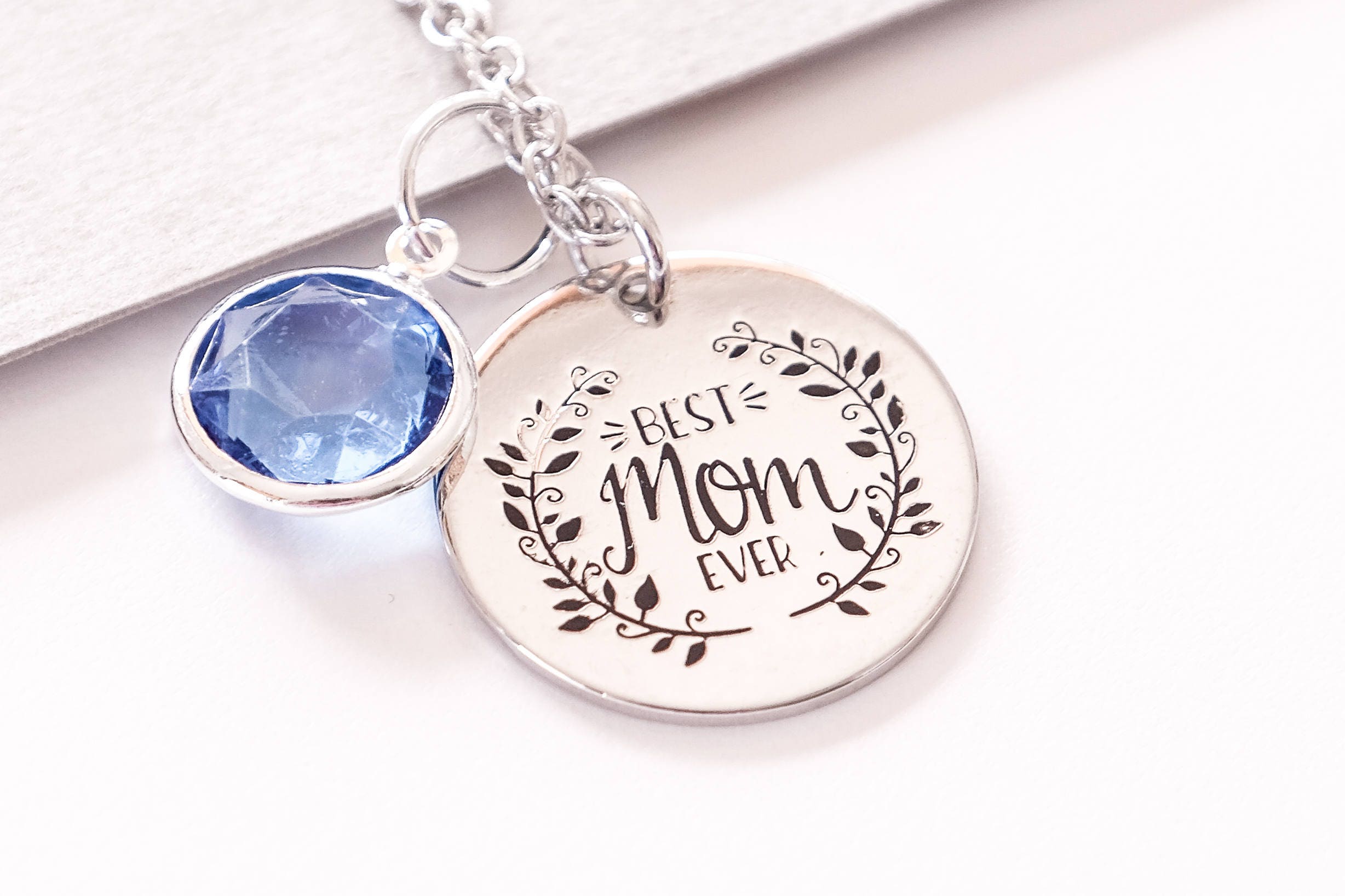 Best Mom Ever Gift Mother Day Gift Idea Birthstone Mom