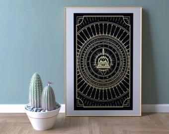 Los Cifrados de Bill, Impresión, Póster, Gravity Falls, Libro de Bill, Cifrado de Bill, Cifras, Criptología, Códigos, Misterioso