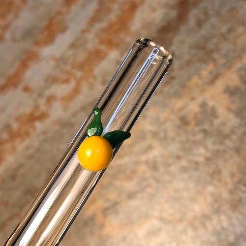 Lemon Glass Straws. Etsy