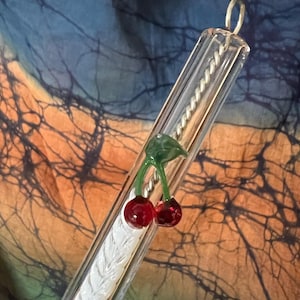 Cherry Glass Straws.