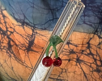 Cherry Glass Straws.